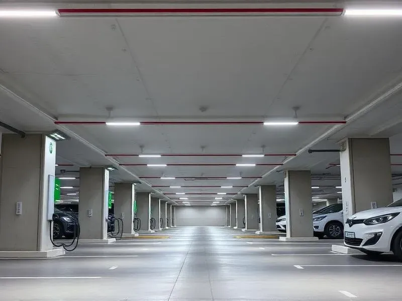 Garagem com carregadores EV